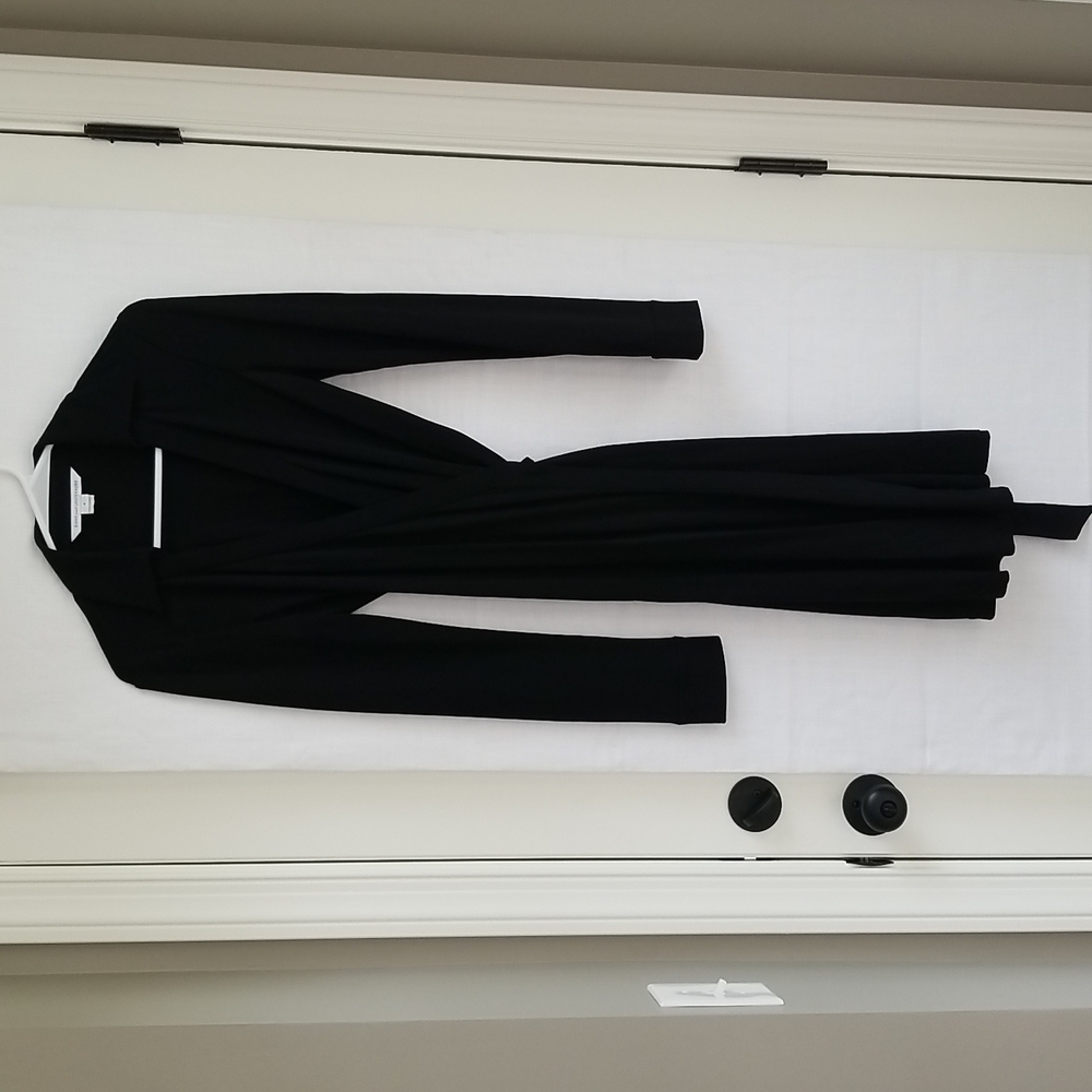 DVF Black Wrap Dress Size 8.